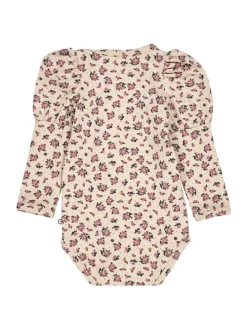 Langarmbody in Oak/ Nostalgia rose/ Deep green