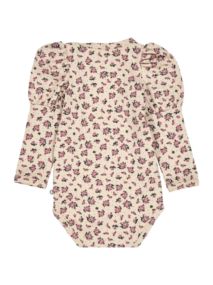 Langarmbody in Oak/ Nostalgia rose/ Deep green