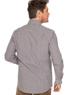 Langarmhemd LF670-CO in blau-braun