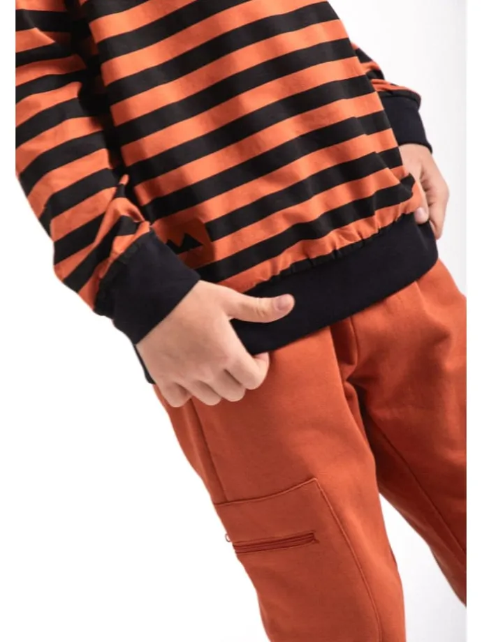 Langarmshirt aus Baumwolle in honiggelb