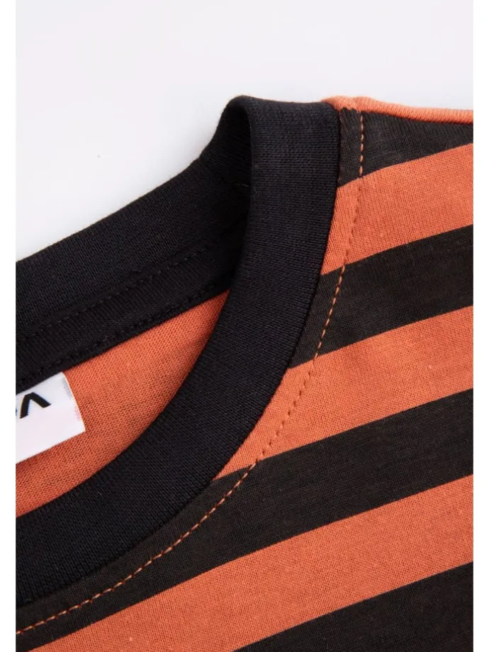 Langarmshirt aus Baumwolle in honiggelb