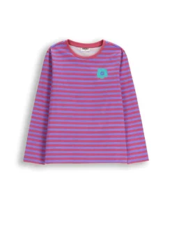 Langarmshirt aus Baumwolle in violett