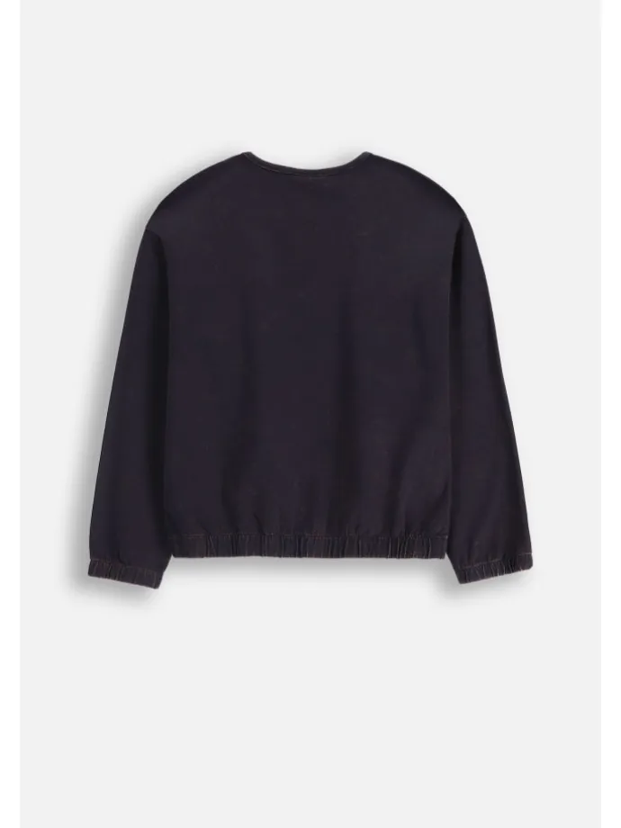 Langarmshirt in dunkelblau