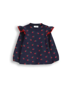 Langarmshirt in dunkelblau