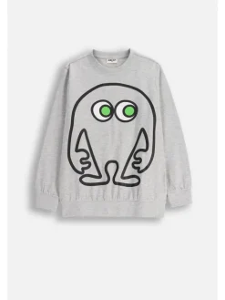 Langarmshirt in grau