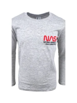 Langarmshirt NASA in Grau