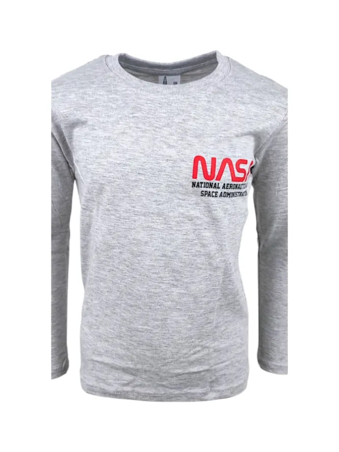 Langarmshirt NASA in Grau