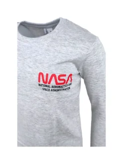 Langarmshirt NASA in Grau