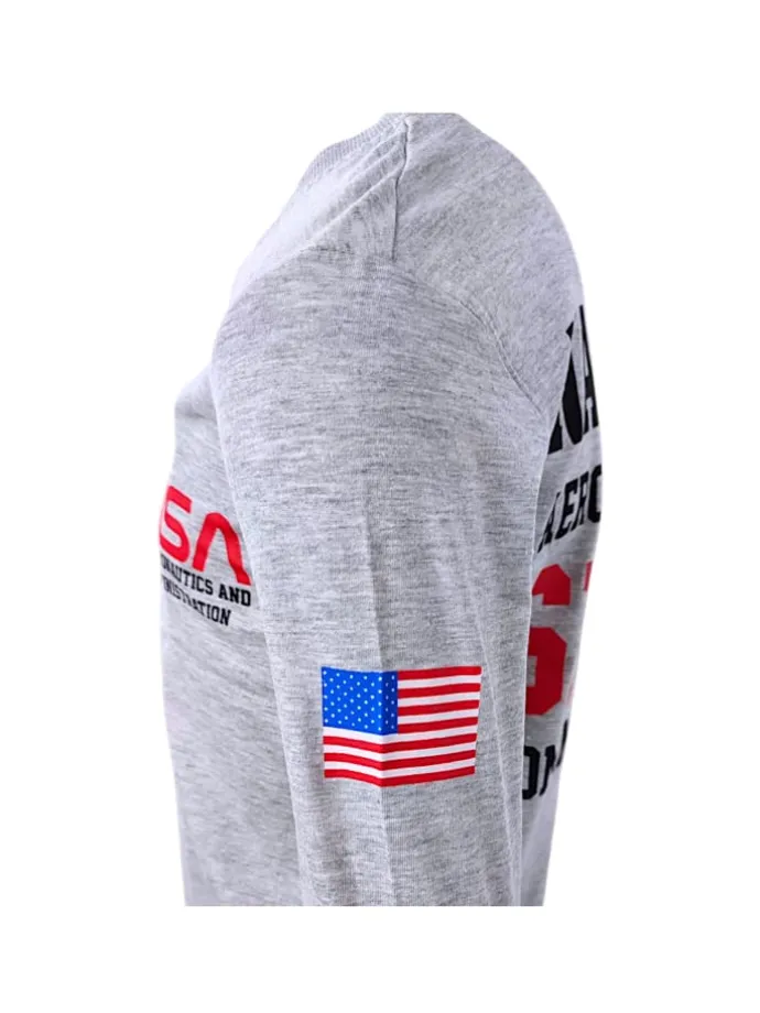 Langarmshirt NASA in Grau