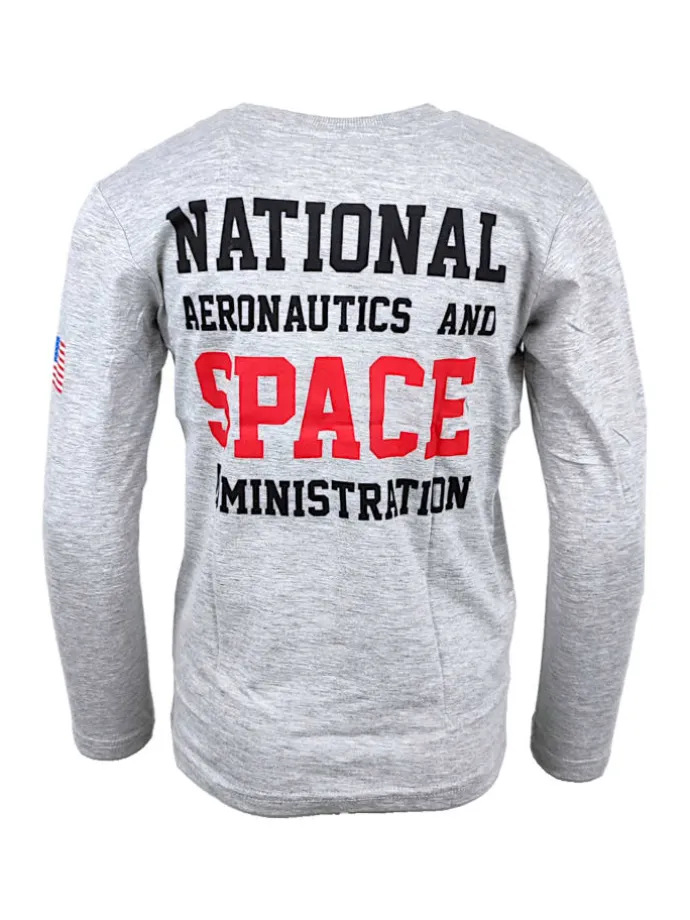 Langarmshirt NASA in Grau