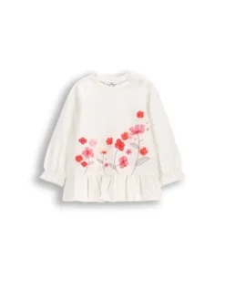 Langarm-T-Shirt in ecru