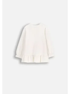 Langarm-T-Shirt in ecru