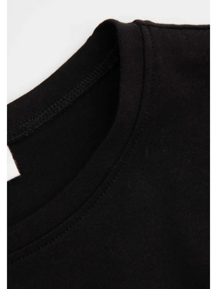 Langarm-T-Shirt in schwarz
