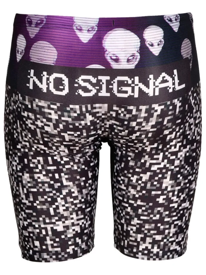 Lange Badehose in Schwarz/ Lila