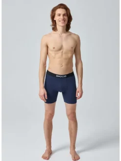 Lange Boxershorts 6 Stück in Mix (Rot/Olive/Blau)