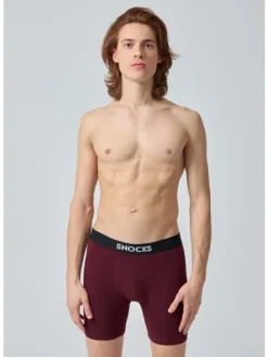 Lange Boxershorts 6 Stück in Mix (Rot/Olive/Blau)