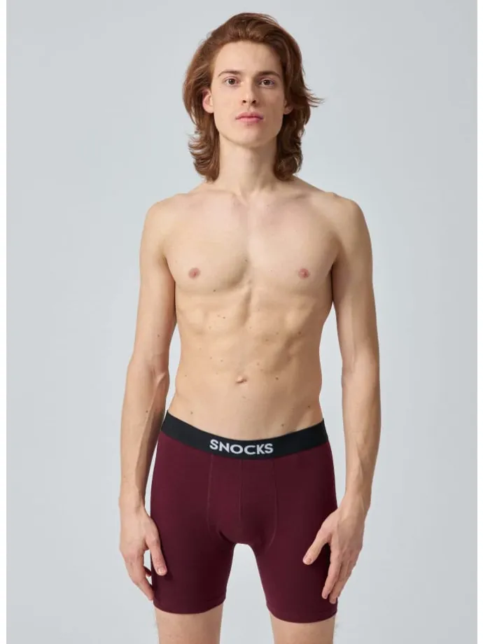 Lange Boxershorts 6 Stück in Mix (Rot/Olive/Blau)