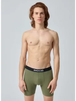 Lange Boxershorts 6 Stück in Mix (Rot/Olive/Blau)