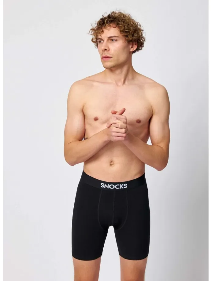 Lange Boxershorts 6 Stück in Schwarz