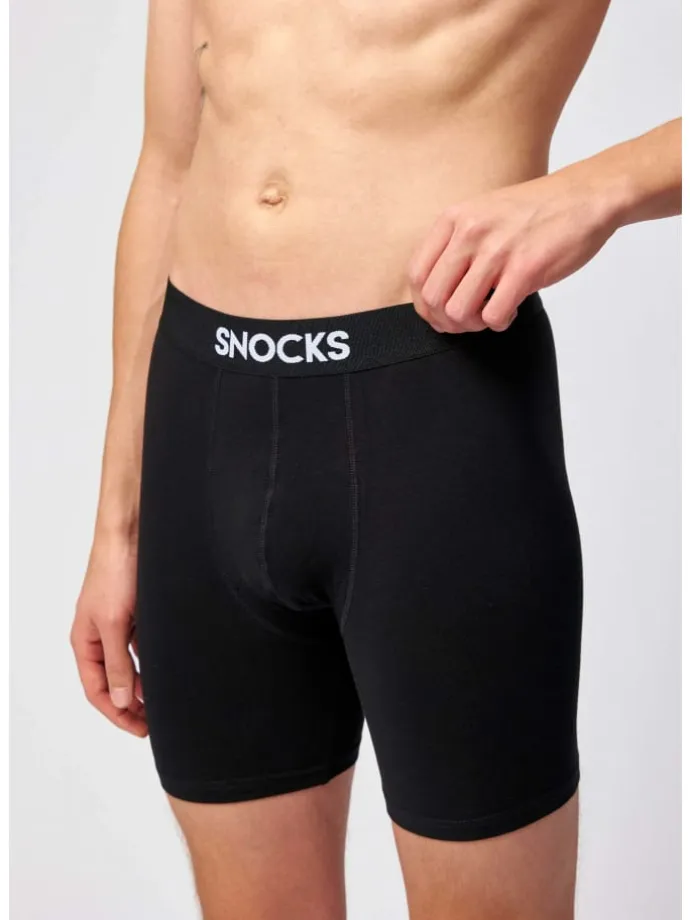 Lange Boxershorts 6 Stück in Schwarz