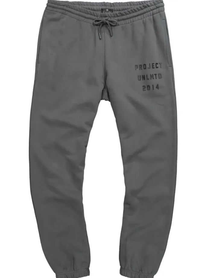 Lange Sweathose in dunkelgrau