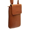 Langley Handytasche Leder 11 cm in cognac