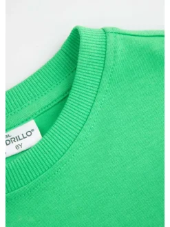 Langärmliges Baumwollshirt in grün