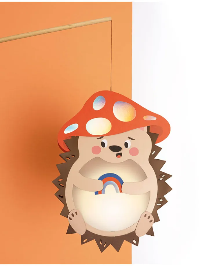 Laternen-Bastelset "Hedgehog" in Beige/ Braun/ Rot - ab 5 Jahren
