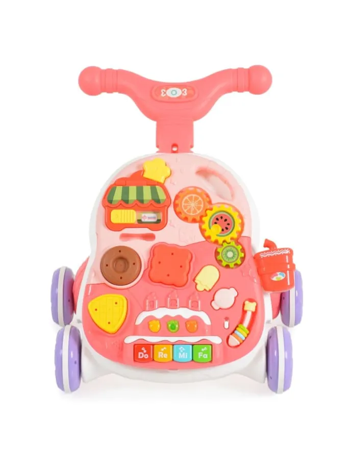 Lauflernwagen 2 in 1 Korb in rosa