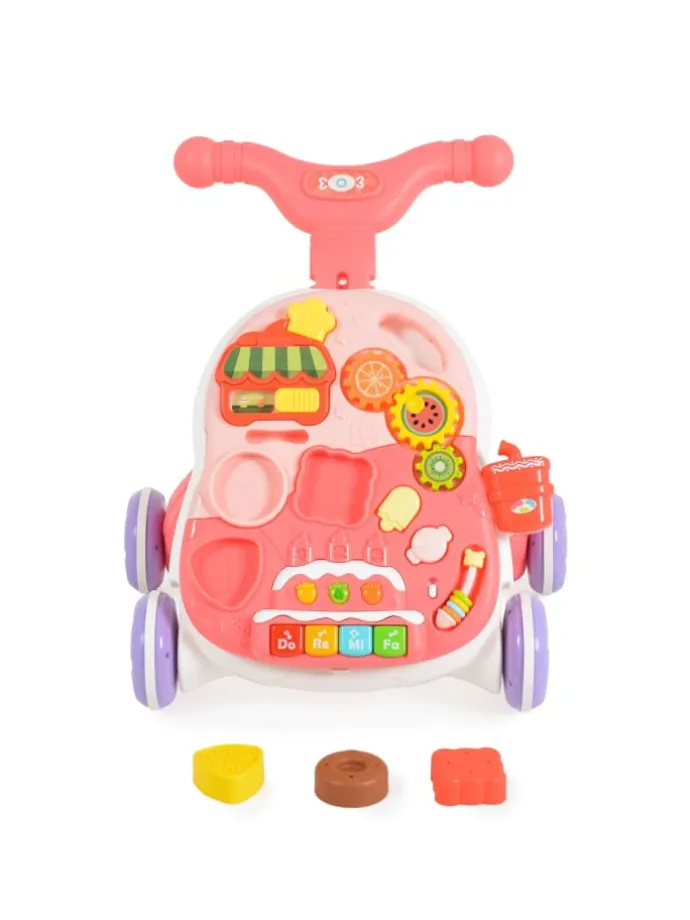 Lauflernwagen 2 in 1 Korb in rosa