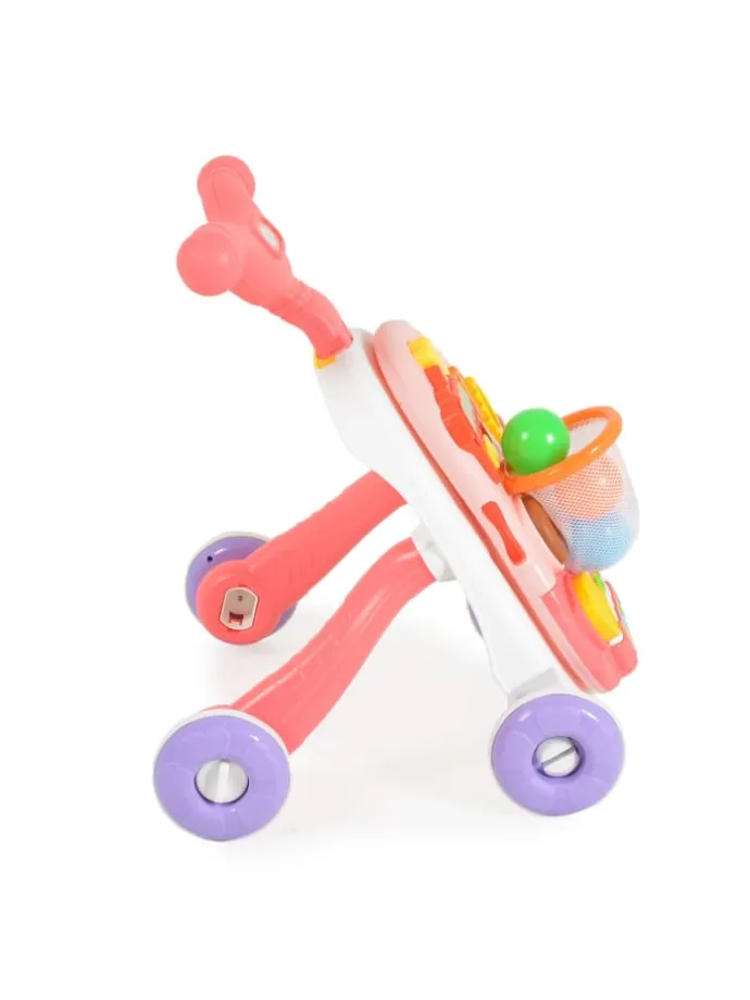 Lauflernwagen 2 in 1 Korb in rosa