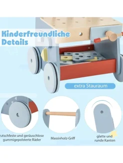 Lauflernwagen Holz in Blau