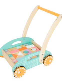 Lauflernwagen "Pastell" mit Bausteinen - ab 12 Monaten