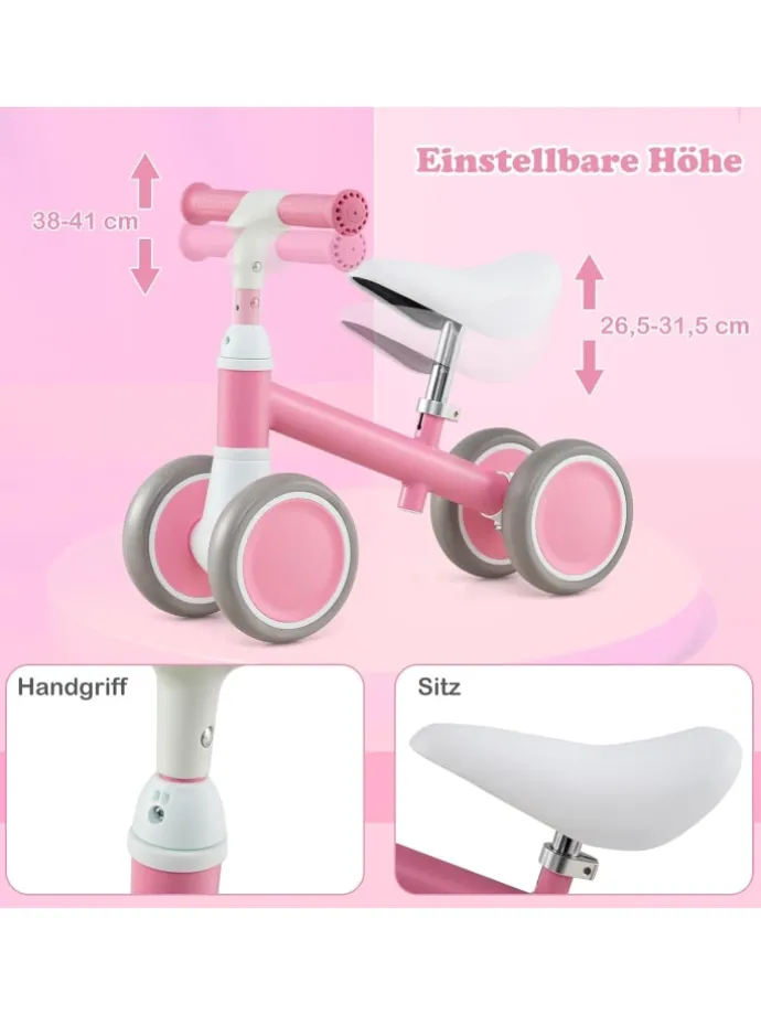 Laufrad Lauflernrad ab 1 Jahr in Rosa