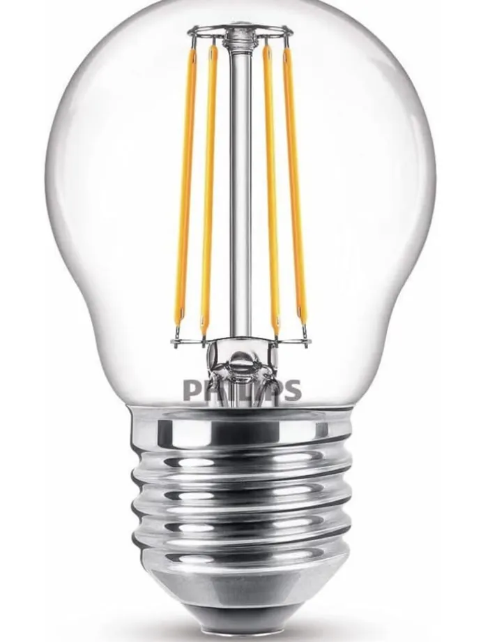 LED Classic E27 Lampe 40 W Tropfenform klar warmweiß 2er-Pack Energieklasse F