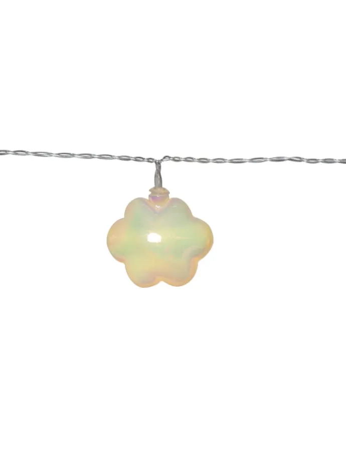 LED Deko Lichterkette 10 leuchtende Wolken L: 1,35m in weiß