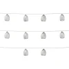 LED Deko Lichterkette Glamour 10 Lampenschirme L: 1,8m in silber
