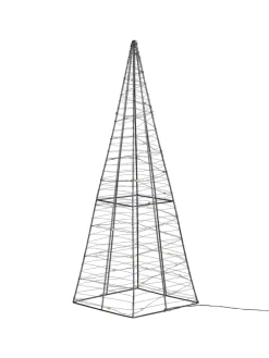 LED Deko PUKSALA in Silber - (W) 20 x (H) 60 x (L) 20 cm