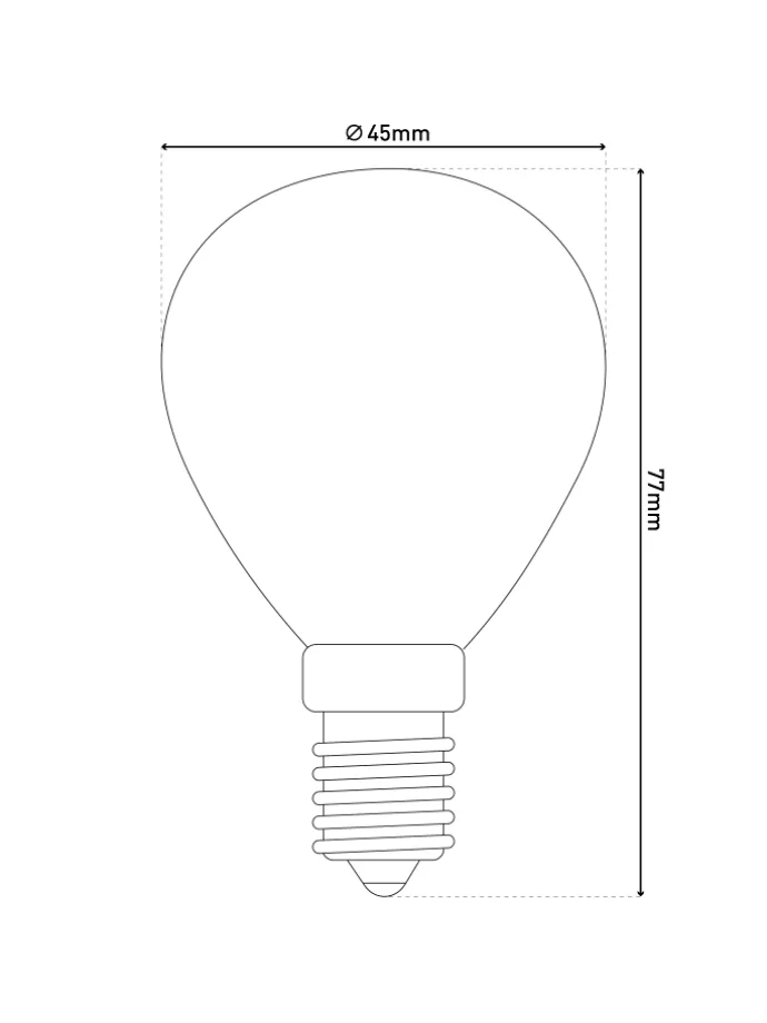 LED Leuchtmittel "DAFFY" in weiß - (L)4.5 cm x (B)4.5 cm x (H)7.7 cm - EEK F