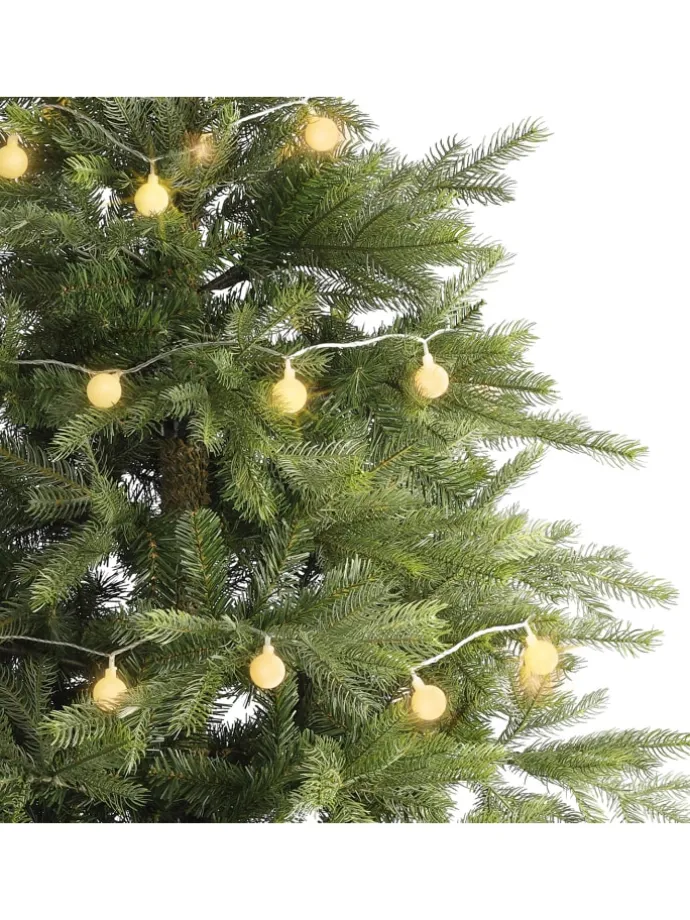 LED Lichterkette Berry/Cherry 60 XL Kugeln bernstein L: 9m in weiß