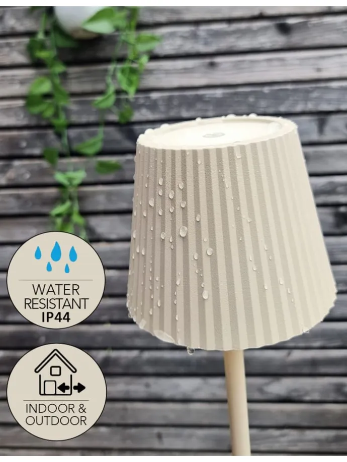 LED Tischlampe dimmbar Touch Farbwechsler IP44 Innen & Außen 36,5x11cm in Grün