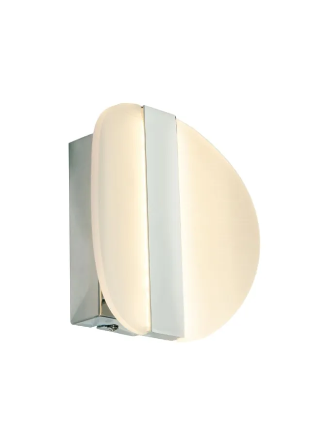 LED Wandleuchte "DENVER" in chrome - (L)16 cm x (B)16 cm x (H)16 cm - EEK G