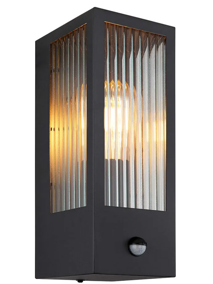 LED-Außenleuchte "Gundula" in Schwarz - (B)12 x (H)32 cm