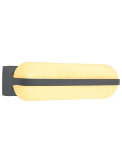 LED-Außenleuchte "Honna" in Grau - (B)26 x (H)6 cm