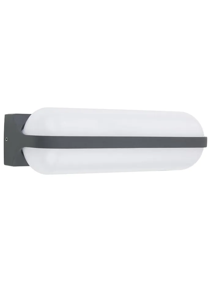 LED-Außenleuchte "Honna" in Grau - (B)26 x (H)6 cm