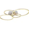 LED-Deckenleuchte in Gold - (B)65,5 x (H)7,5 x (T)40,6 cm