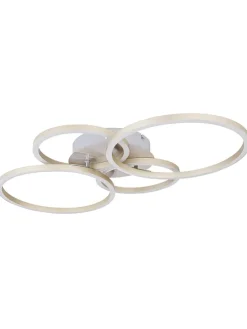 LED-Deckenleuchte in Gold - (B)65,5 x (H)7,5 x (T)40,6 cm