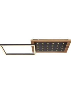 LED-Deckenleuchte in Hellbraun - (B)63,5 x (H)8,5 x (T)27,7 cm