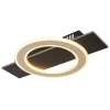 LED-Deckenleuchte "Jayden" in Dunkelbraun - (B)44 x (H)5,2 x (T)29 cm