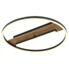 LED-Deckenleuchte "Pikara" in Schwarz/ Hellbraun - (H)5,5 x Ø 40,5 cm